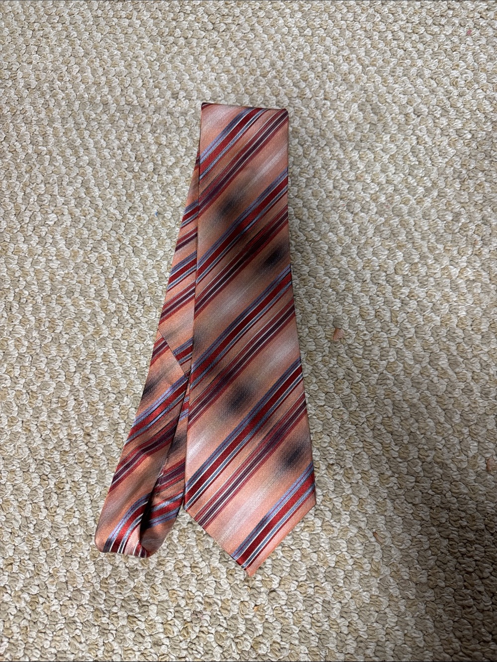 croft & barrow Orange and Blue Striped Men's Tie